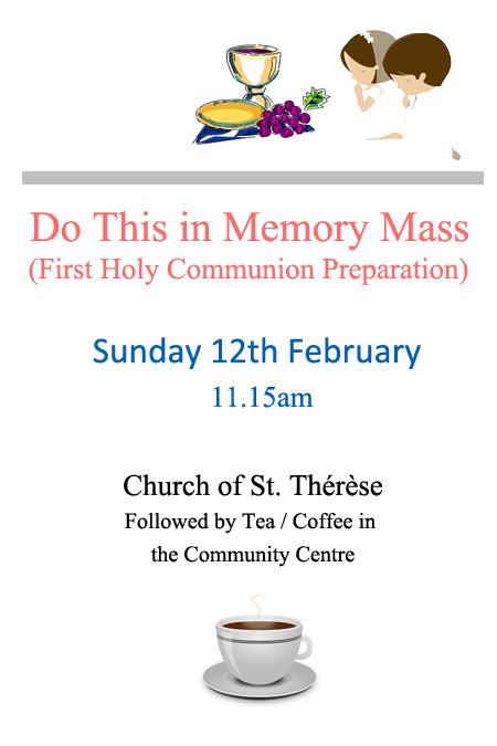 First Communion Preparation Mass – Do This in Memory of Me