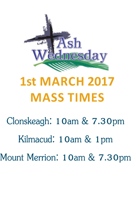 Ash Wednesday Mass Times