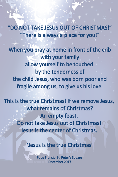 Don’t take Jesus out of Christmas
