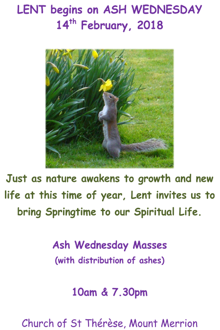 Lent – Ash Wed