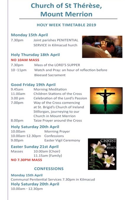 Easter Timetable