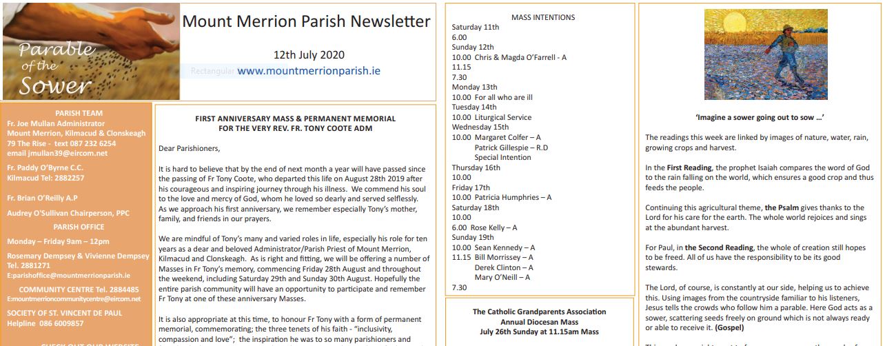 Church of St Thérèse, Mount Merrion Parish In the heart of the Church