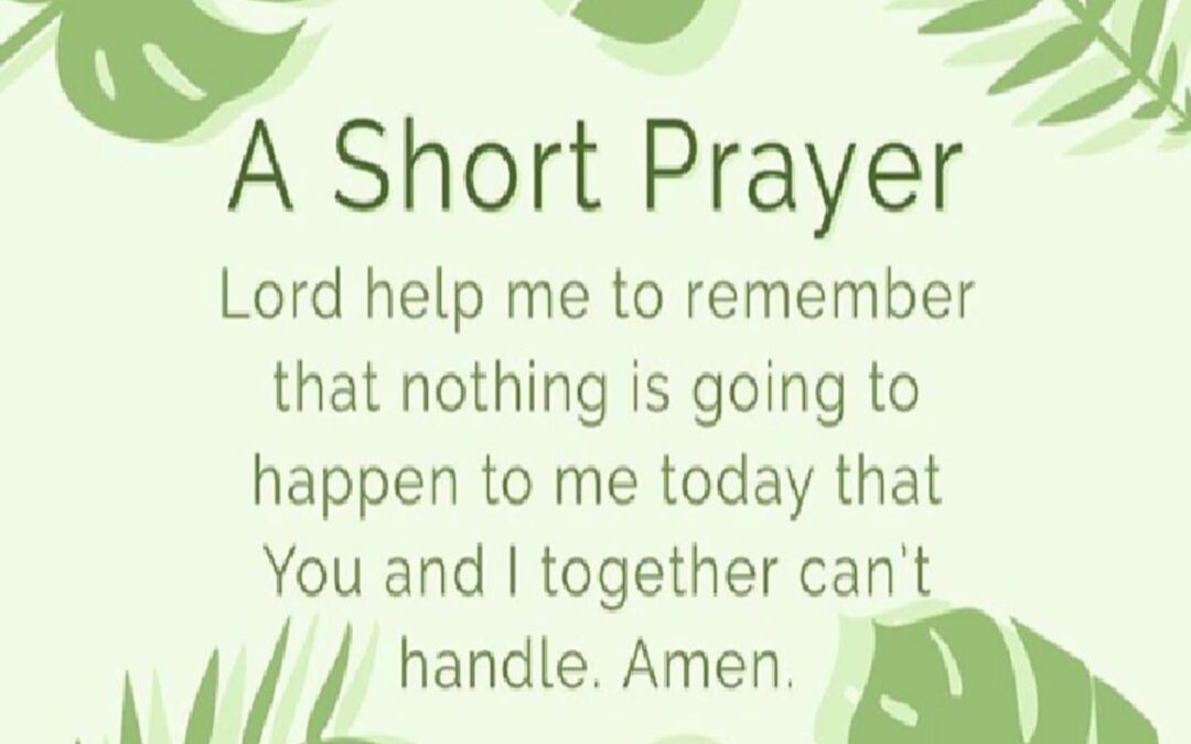 A short prayer