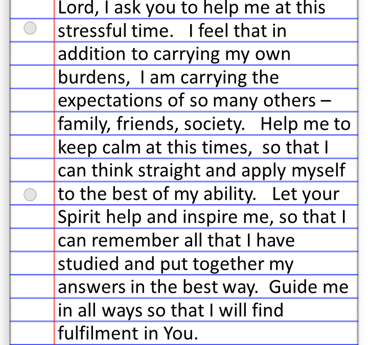 Exam Prayer