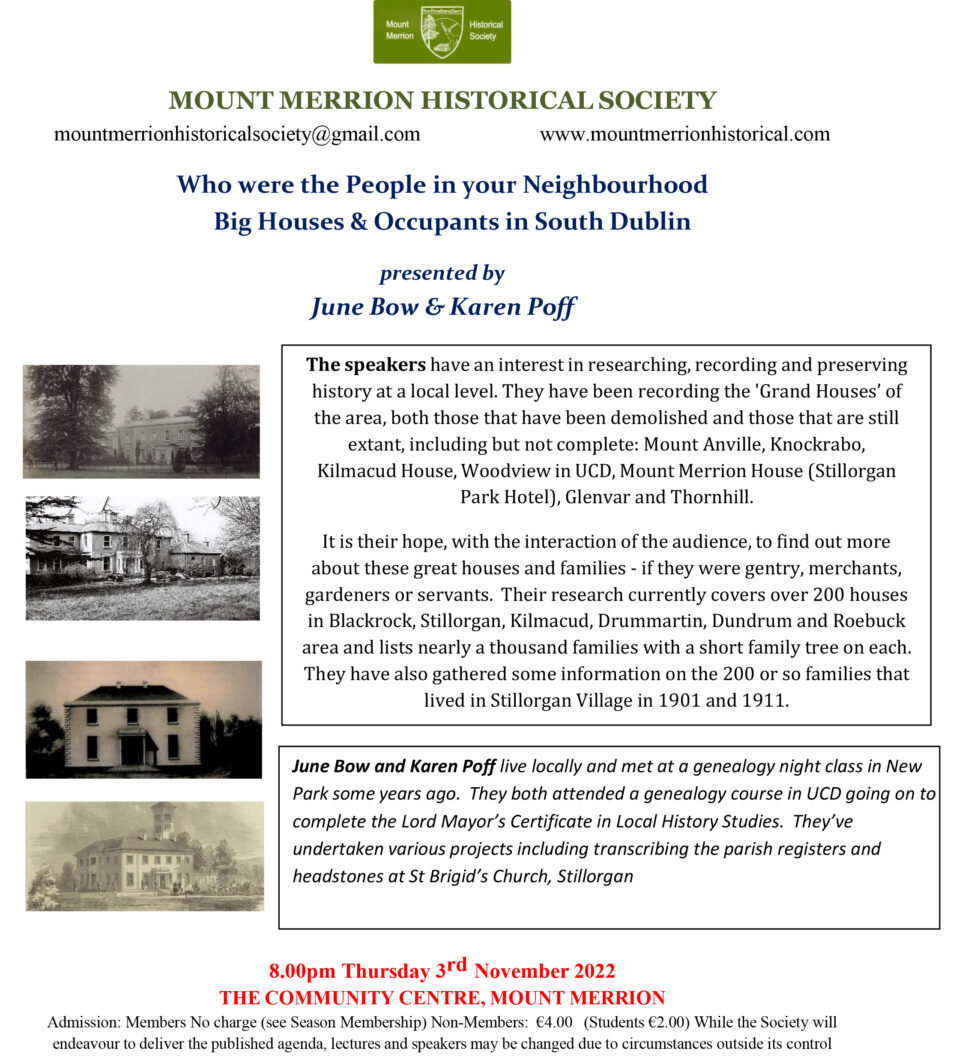 Mount Merrion Society Church of St Thérèse, Mount Merrion Parish