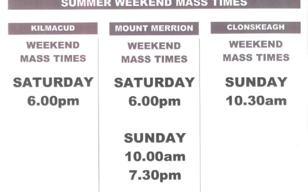 Summer Schedule 2023